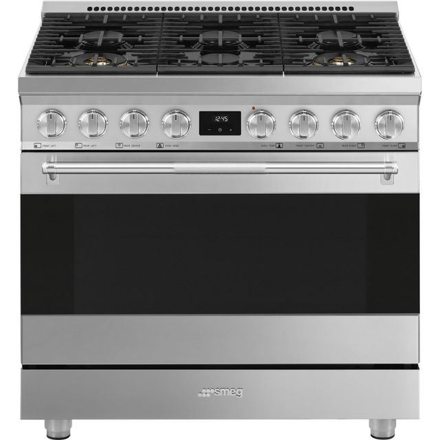 Smeg Professional 36" Stainless Steel Pro Style Gas Range