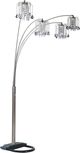 Crown Mark Raindrop Pewter Arc Floor Lamp-0