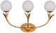 Currey & Company Rossville Frosted White/Gold Triple-Light Wall Sconce-0