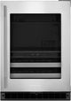 KitchenAid® 24" 4.8 Cu. Ft. Black/Stainless Steel Beverage Center -0