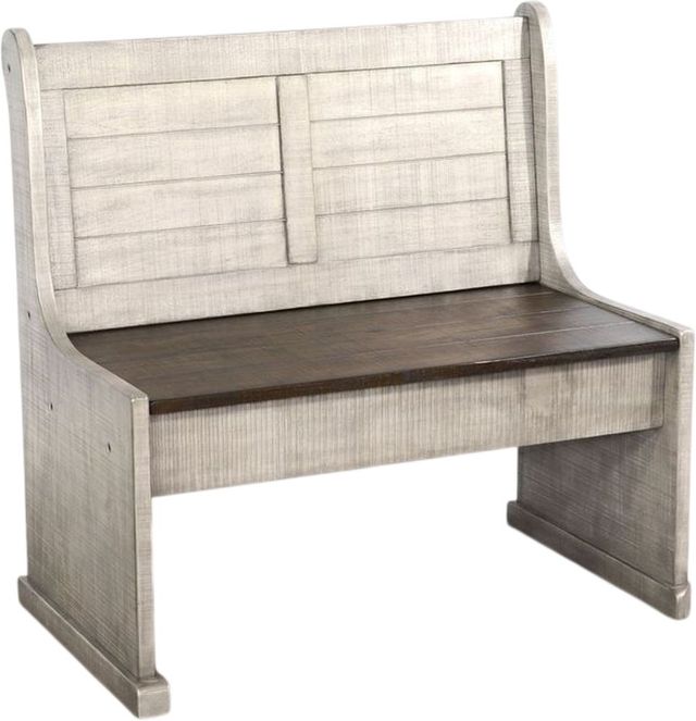 Sunny Designs™ Homestead Hills Alpine Gray/Tobacco Leaf Short Bench-0