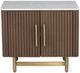 Fairfield® Dimitri Kafe Nightstand with White Marble Top-1