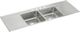 Elkay Lustertone® Classic Lustrous Satin 66" x 22" x 7-5/8" 4-Hole Equal Double Bowl Drop-In Sink with Drainboard-0