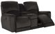 La-Z-Boy® Cassian Dark Chocolate Leather Manual Reclining Loveseat with Console-3