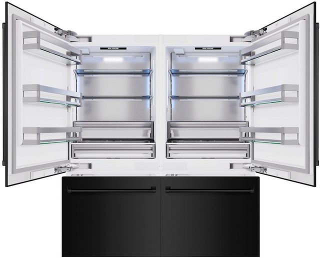 ZLINE 72" 39.6 Cu. Ft. Black Stainless Steel Built-In French Door Refrigerator with Water Dispensers and Ice Makers-1