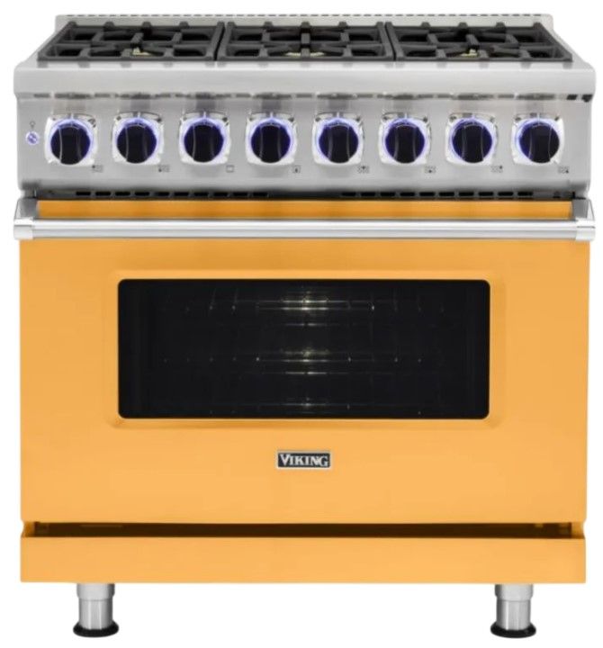 Viking® 7 Series 36" Daffodil Pro Style Dual Fuel Natural Gas Range