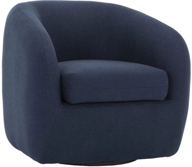 Moe's Home Collection Maurice Midnight Blue Swivel Chair-0