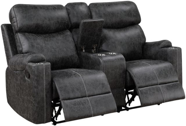 ACME Furniture Hirah Dark Gray Manual Reclining Console Loveseat-1