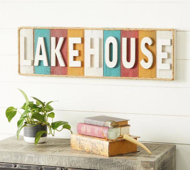 Deco Marche Sign Lake House Wall Decor-4