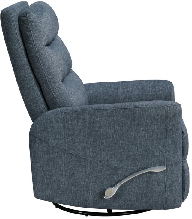 New Classic® Home Furnishings Takami Blue Manual Swivel Recliner-4