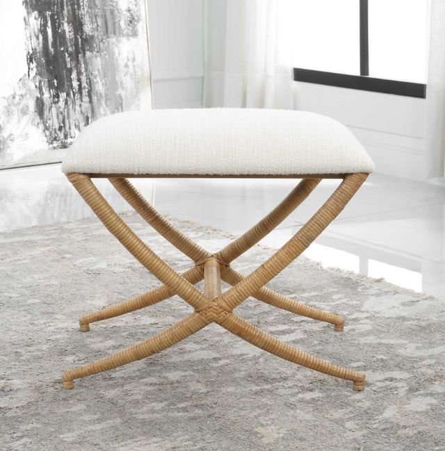 Uttermost® Expedition White Small Bench-1