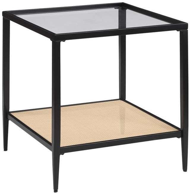 Coaster® Amherst 2-Piece Tempered Glass Top Occasional Table with Black Base Set-3