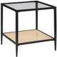 Coaster® Amherst 2-Piece Tempered Glass Top Occasional Table with Black Base Set-3