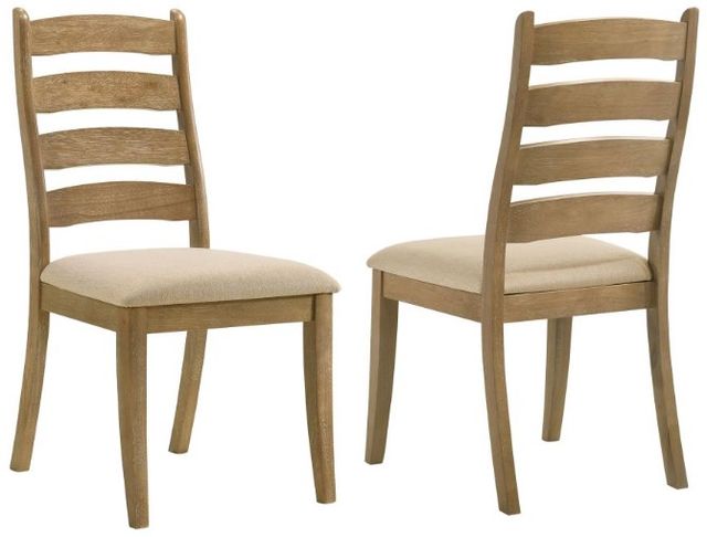 Coaster® Denvers Beige/Brown Oak Dining Chair Set-0