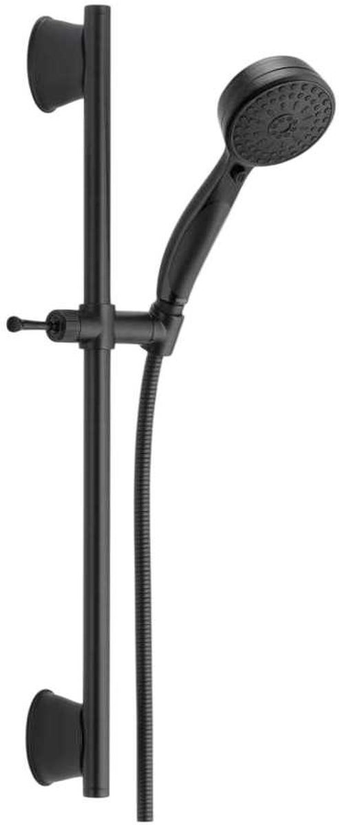 Delta Universal Showering Matte Black 1.75 GPM 9-Setting ActivTouch Hand Shower with Slide Bar-0