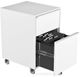 BDI Cascadia® 6207 Mobile File Pedestal-Smooth Satin White-1