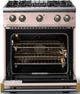 Viking® 5 Series 30" Blush Pro Style Gas (LP) Range with Brushed Brass Trim-1