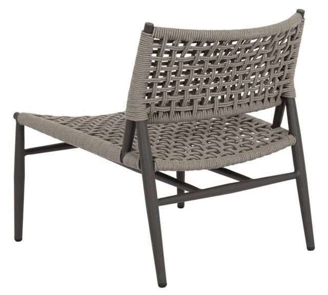 Sunset West Grigio Graphite/Stone Gray Metal/Natural Fibers Outdoor Accent Chair-2