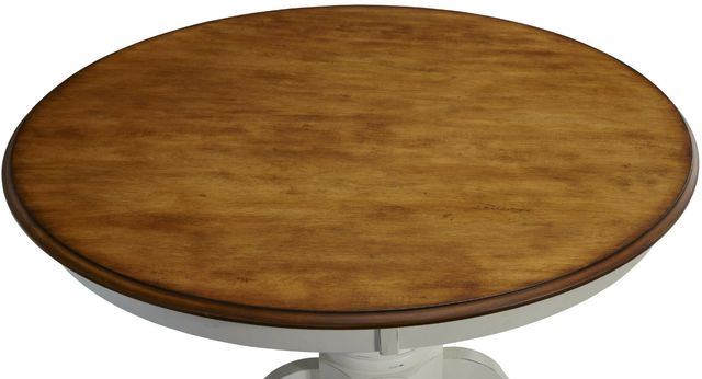 homestyles® French Countryside Off-White Dining Table with Brown Top -1