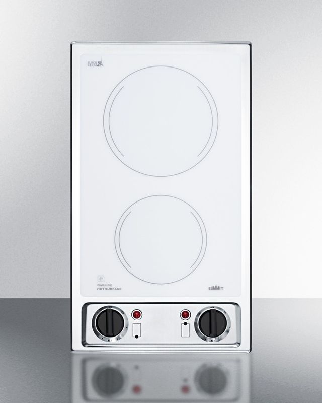 Summit® 12" Brushed Stainless Steel Frame Electric Cooktop-1