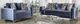 Furniture of America® Jodie 2-Piece Satin Blue Living Room Set-0