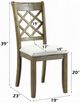 ACME Furniture Karsen 2-Piece Beige/Rustic Oak Finish Side Chair Set-2