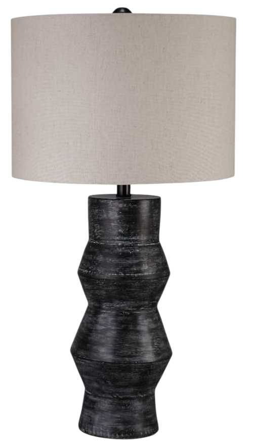 Signature Design by Ashley® Kerbert Distressed Black Table Lamp-0