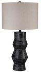Signature Design by Ashley® Kerbert Distressed Black Table Lamp-0