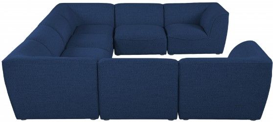 Meridian Furniture Miramar 8-Piece Navy Modular Sectional Sofa Set-1