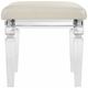 Elements International Twenty Nine White Vanity Stool-1