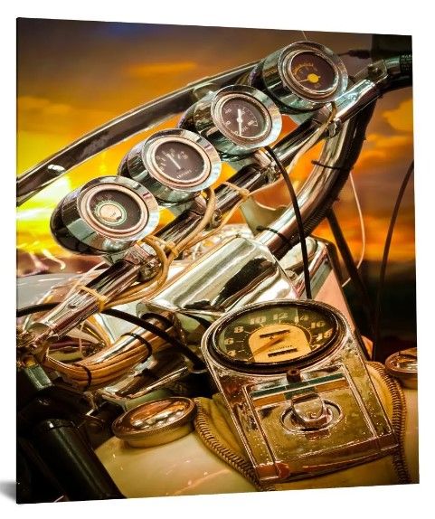 Classy Art Style 5 Floating Tempered Glass with Foil Wall Art-1