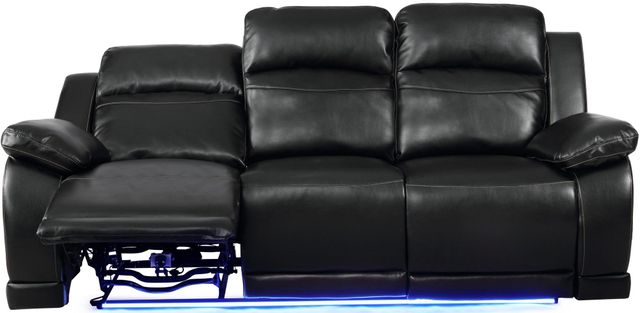 New Classic® Home Furnishings Vega Premier Black Power Dual Recliner Sofa-0