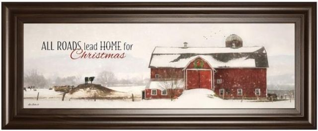 Classy Living Lori Deiter All Roads Lead Home For Christmas Wall Art-0