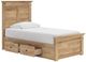 Signature Design by Ashley® Makidern Tan Twin Panel Bed with 4-Drawer Storage-3