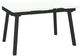 Amisco Customizable Lewis 72" Rectangular Extendable Table with 0.5" White Glass Top and 2 Leaves-0