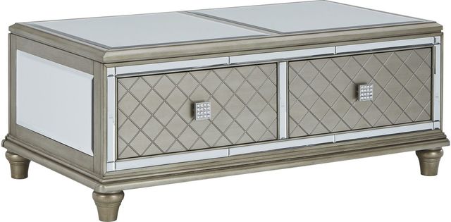 Signature Design by Ashley® Chevanna 3 Piece Platinum Living Room Table Set-1