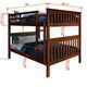 Donco Kids Light Espresso Full/Full Mission Bunk Bed-1