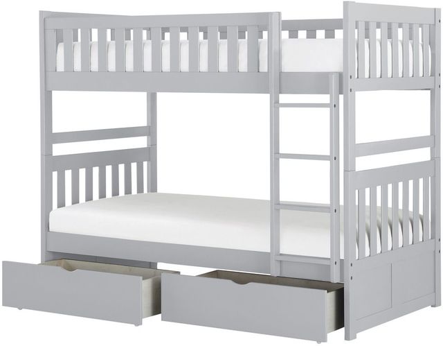 Homelegance® Orion Gray Youth Twin/Twin Storage Bunk Bed-2