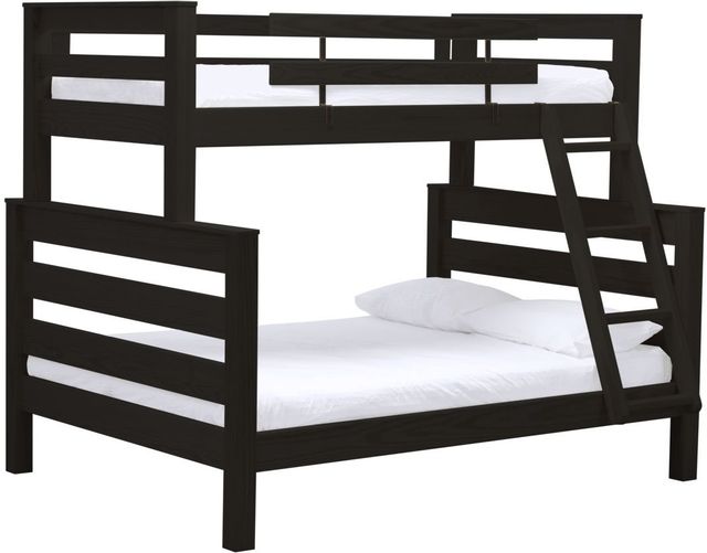 Crate Designs™ Furniture TimberFrame Espresso Twin XL/Queen Offset Bunk Bed-0