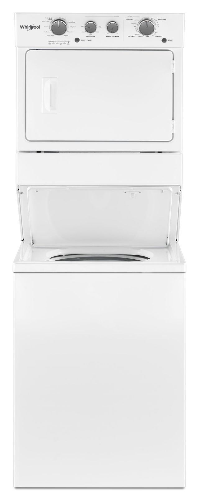 Whirlpool® White Gas Long Vent Stacked Laundry-5