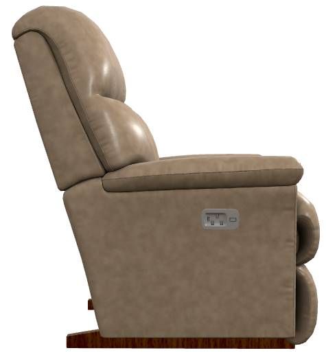 La-Z-Boy® Reed Beige Leather Power Rocking Recliner with Headrest and Lumbar-2