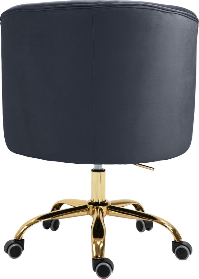 Meridian Furniture Arden Grey Velvet Office Chair-1