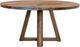 International Furniture Direct Silver Brown Round Dining Table with Resin River-0