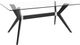 Canadel Downtown Rectangular Glass Table with Peppercorn Washed Trestle Base-0