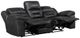 Homelegance® Hazen Black Double Manual Reclining Sofa-4