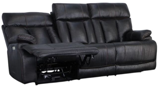 Flexsteel® Clive Black Power Reclining Sofa with Power Headrests and Lumbar-2
