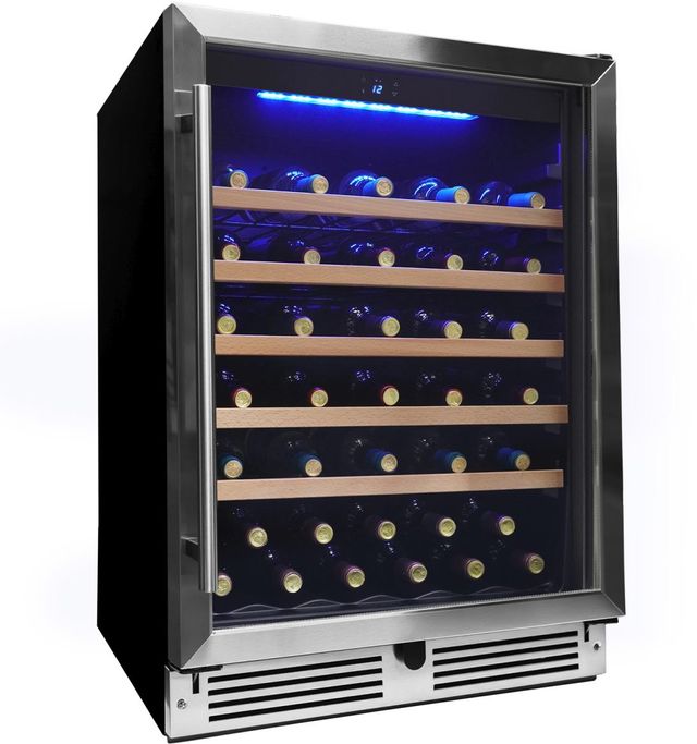 Danby® 24" 5.7 Cu. Ft. Stainless Steel Built-In Undercounter Wine Cooler-3