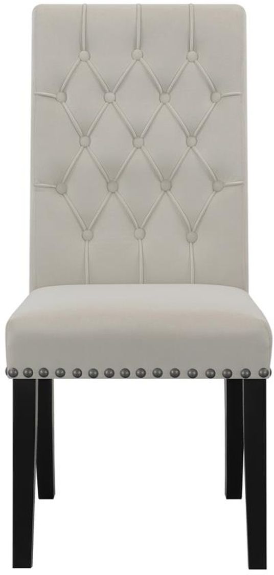 Coaster® Alana 2-Piece Sand Upholstered Tufted Side Chairs-1