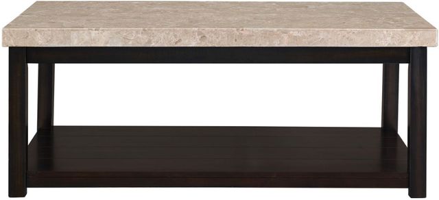 Elements International Kansas Espresso Beige/Espresso Coffee Table-1