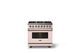 Viking® 5 Series 36" Blush Pro Style Dual Fuel (NG) Range with Polished Chrome Trim-3